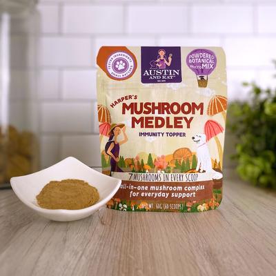 Show full view: Austin and Kat Harper's Mushroom Medley Dog & Cat Supplement, 2.12-oz bag slide 5 of 11