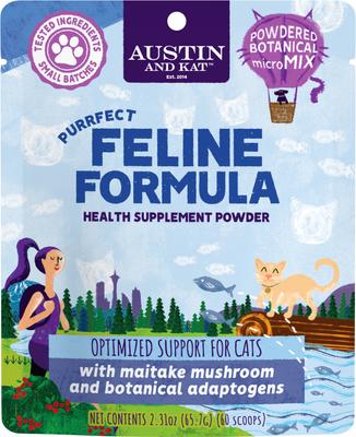Show full view: Austin and Kat Purrfect Feline Formula Cat Supplement, 2.32-oz bag slide 1 of 8