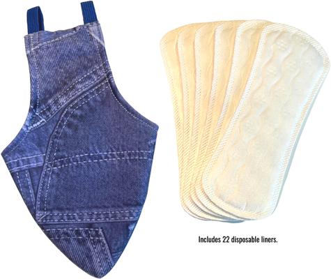 Show full view: Avian Fashions FeatherWear FlightSuit Bird Diaper, Denim, Colossal, 15 slide 4 of 8