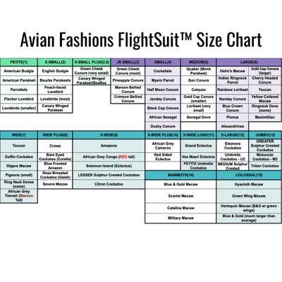 Show full view: Avian Fashions FeatherWear FlightSuit Bird Diaper, Rainbow, Petite, 1 slide 2 of 8