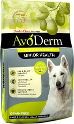 AvoDerm Advanced Senior Health Lamb & Chicken Meal Formula Dry Dog Food, 24-lb bag