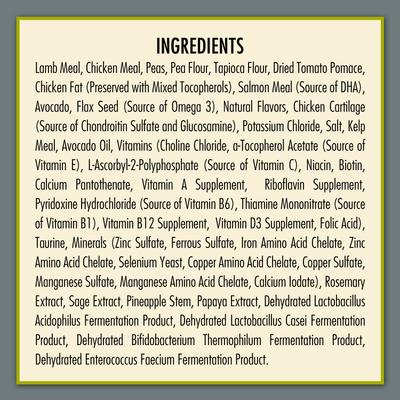 Show full view: AvoDerm Advanced Senior Health Lamb & Chicken Meal Formula Dry Dog Food, 24-lb bag slide 7 of 11