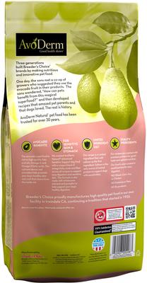 Show full view: AvoDerm Advanced Sensitive Support Salmon & Oatmeal Formula Dry Dog Food, 4-lb bag slide 3 of 8