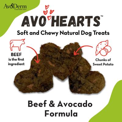 Show full view: AvoDerm AvoHearts Beef & Avocado Formula Dog Treats, 5-oz bag slide 3 of 5