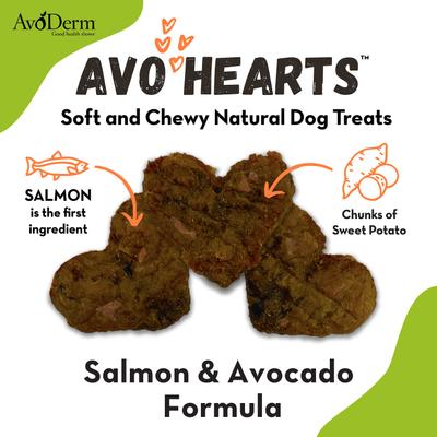 Show full view: AvoDerm AvoHearts Salmon & Avocado Formula Dog Treats, 5-oz bag slide 3 of 6