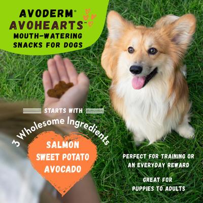 Show full view: AvoDerm AvoHearts Salmon & Avocado Formula Dog Treats, 5-oz bag slide 5 of 6