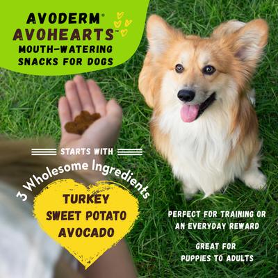 Show full view: AvoDerm AvoHearts Turkey & Avocado Formula Dog Treats, 5-oz bag slide 5 of 6