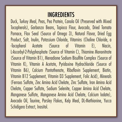 Show full view: AvoDerm Grain-Free Duck with Turkey Meal Dry Cat Food, 5-lb bag slide 5 of 8