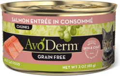 AvoDerm Grain-Free Salmon Entree Salmon Consomme Canned Cat Food, 3-oz, case of 24