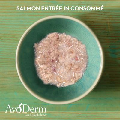 Show full view: AvoDerm Grain-Free Salmon Entree Salmon Consomme Canned Cat Food, 3-oz, case of 24 slide 4 of 9