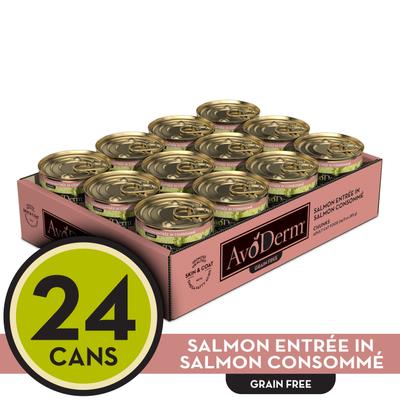 Show full view: AvoDerm Grain-Free Salmon Entree Salmon Consomme Canned Cat Food, 3-oz, case of 24 slide 3 of 9