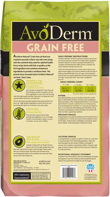 Show full view: AvoDerm Grain-Free Salmon with Tuna Meal Dry Cat Food, 5-lb bag slide 3 of 9