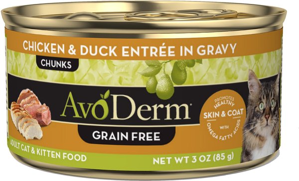 AVODERM Natural Grain-Free Chicken Duck Entree in Gravy Canned