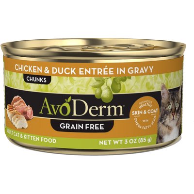 AvoDerm AvoDerm Natural Chicken & Duck Entree Canned Cat Food, 3-oz, 24 ct