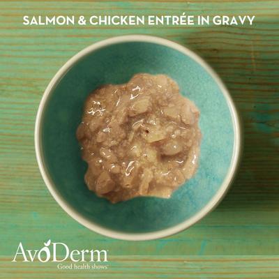 Show full view: AvoDerm Natural Grain-Free Salmon & Chicken Entree in Gravy Canned Cat Food, 3-oz, case of 24 slide 4 of 10