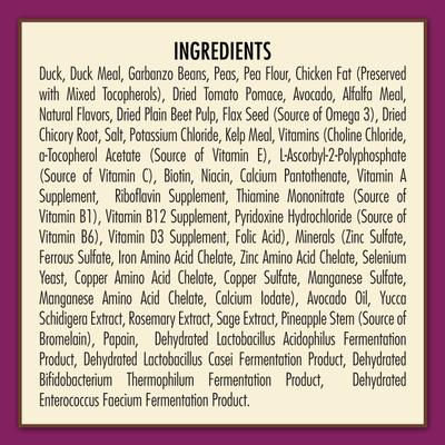 Show full view: AvoDerm Natural Grain-Free Sensitive Support Duck Recipe Adult Dry Dog Food, 4-lb bag slide 7 of 9