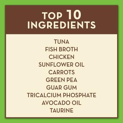 Show full view: AvoDerm Natural Grain-Free Tuna & Chicken Entree with Vegetables Canned Cat Food, 3-oz, case of 24 slide 5 of 10