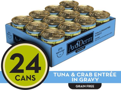 Show full view: AvoDerm Natural Grain-Free Tuna & Crab Entree in Gravy Canned Cat Food, 3-oz, case of 24 slide 3 of 10