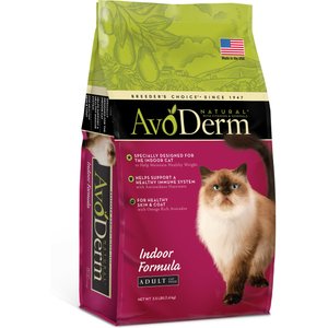 AvoDerm Natural Indoor Hairball Care Formula Adult Dry Cat Food, 3.5-lb bag