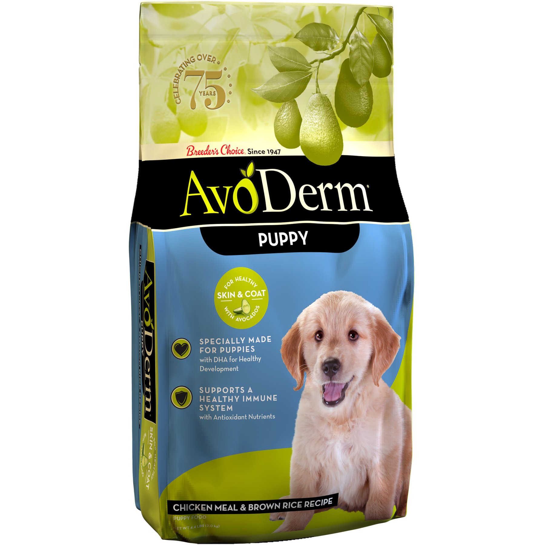 AvoDerm Natural Chicken & Brown Rice Puppy Dry Dog Food, 4.4-lb bag