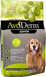 AvoDerm Senior Chicken Meal & Brown Rice Recipe Dry Dog Food, 26-lb bag