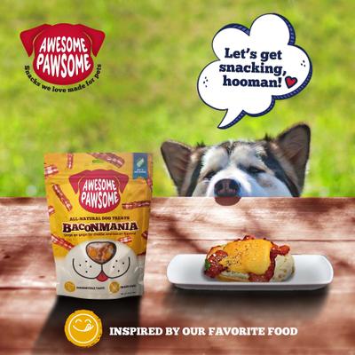 Show full view: Awesome Pawsome Baconmania Dog Treats, 3-oz bag slide 7 of 12