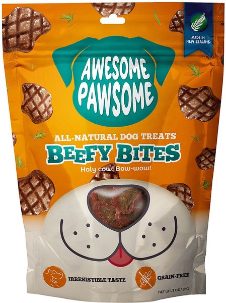 Awesome Pawsome Beefy Bites Dog Treats, 3-oz bag