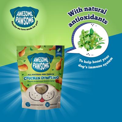 Show full view: Awesome Pawsome Chicken Dumpling Dog Treats, 3-oz bag slide 6 of 11