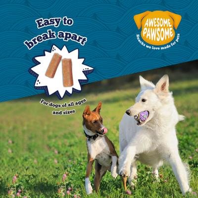 Show full view: Awesome Pawsome Salmon Supreme Recipe Dog Treats, 3-oz bag slide 9 of 11