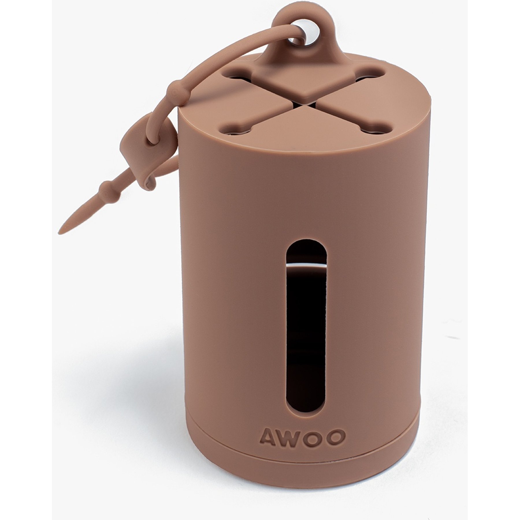 Awoo AwPoo Dog Poop Bag Holder, Mocha