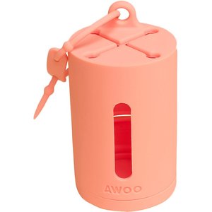 Awoo AwPoo Dog Poop Bag Holder, Peach