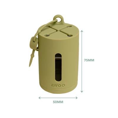 Show full view: Awoo AwPoo Dog Poop Bag Holder, Peach slide 2 of 8