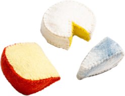 Awoo Cheeses Felt & Catnip Cat Toy Set, Multicolor