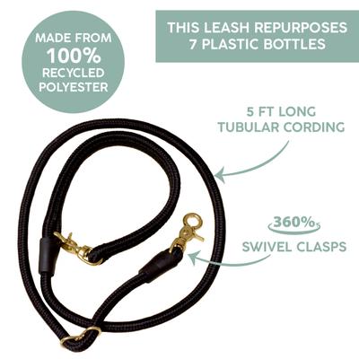 Show full view: Awoo City Standard Dog Leash, 5-ft long, Black slide 10 of 10