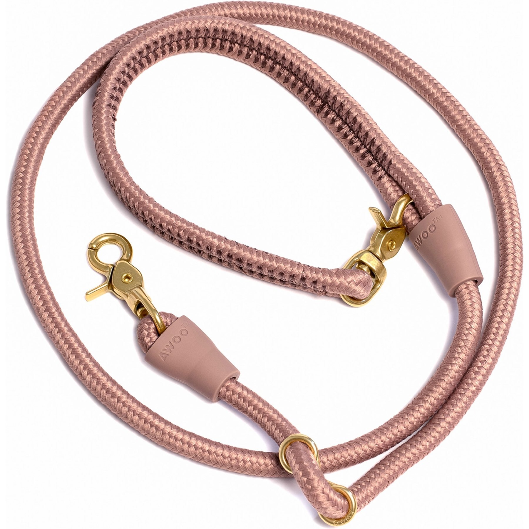 Awoo City Standard Dog Leash, 5-ft long, Mocha