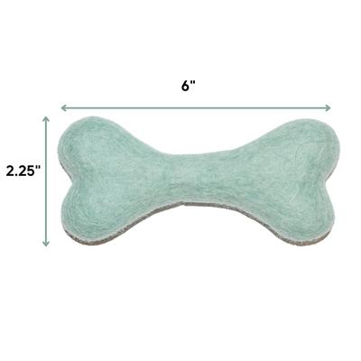 Show full view: Awoo Felt Toy Bones Dog Toy, bundle of 2, Aqua slide 2 of 8