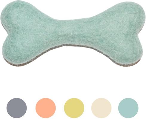 Show full view: Awoo Felt Toy Bones Dog Toy, bundle of 2, Aqua slide 4 of 8