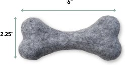 Awoo Felt Toy Bones Dog Toy, bundle of 2, Grey slide 2 of 6