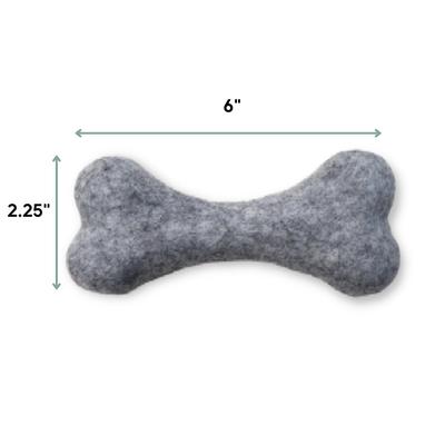 Show full view: Awoo Felt Toy Bones Dog Toy, bundle of 2, Grey slide 2 of 7