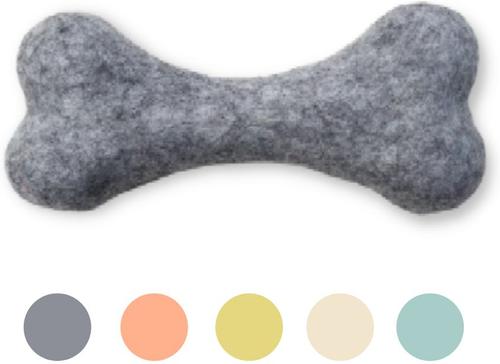 Show full view: Awoo Felt Toy Bones Dog Toy, bundle of 2, Grey slide 4 of 7