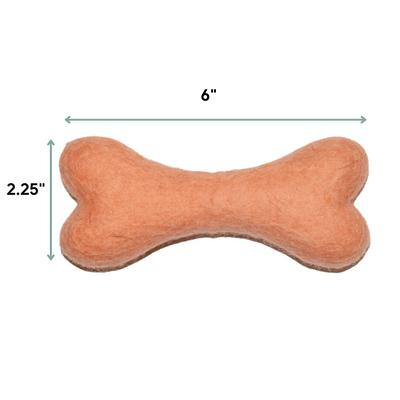 Show full view: Awoo Felt Toy Bones Dog Toy, bundle of 2, Peach slide 3 of 10