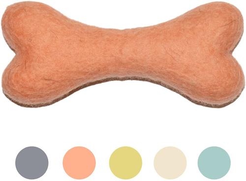 Show full view: Awoo Felt Toy Bones Dog Toy, bundle of 2, Peach slide 5 of 10