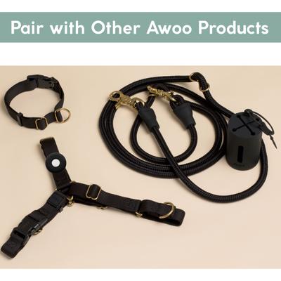 Show full view: Awoo Fetch! AirTag Holder for Dog Collar, 2 count, Black slide 6 of 8