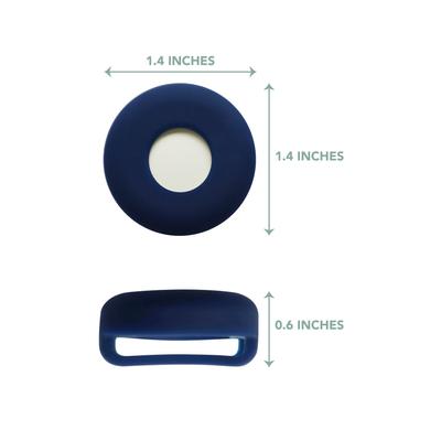 Show full view: Awoo Fetch! AirTag Holder for Dog Collar, 2 count, Navy slide 3 of 9