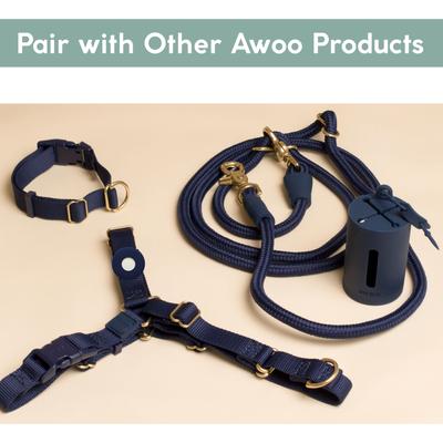 Show full view: Awoo Fetch! AirTag Holder for Dog Collar, 2 count, Navy slide 7 of 9