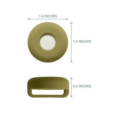 Show full view: Awoo Fetch! AirTag Holder for Dog Collar, 2 count, Olive slide 2 of 8