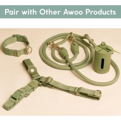 Show full view: Awoo Fetch! AirTag Holder for Dog Collar, 2 count, Olive slide 6 of 8