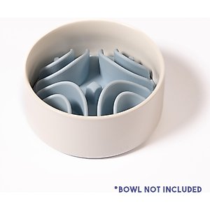 Awoo Good Vibes Silicone Dog & Cat Slow Feeder Bowl Insert, Sky