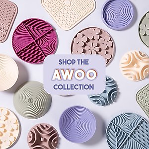 Awoo Good Vibes Silicone Dog & Cat Slow Feeder Bowl Insert, Sky