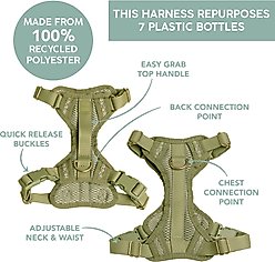 Awoo Huggie Front Clip Dog Harness, Olive, Large: 25 to 39-in chest slide 2 of 9